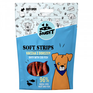 MR.BANDIT SOFT STRIPS gardums suņiem Mīksta pīles gaļa ar mencu 500g