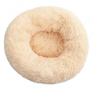 Fluffy Donut suņu kaķu guļvieta mājiņa XS Beige 40cm