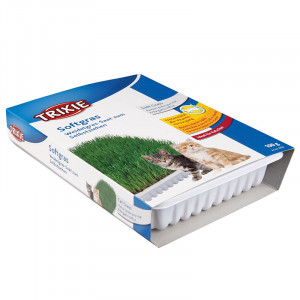 Trixie Cat Softgrass papildbarība kaķiem Kaķu zāle sēklas bļodiņā 100g