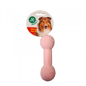 JK suņu rotaļlieta bumba TPR Hantele 12cm Pink