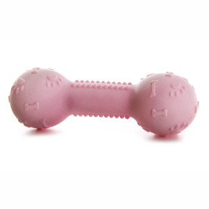 JK suņu rotaļlieta bumba TPR HANTELE PINK 12cm