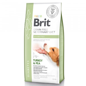 Brit Veterinary Diet GF bezgraudu sausā barība suņiem DIABETES 12kg
