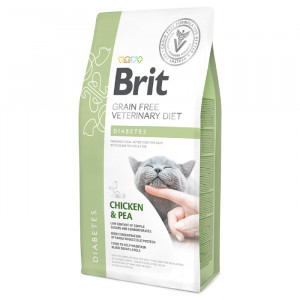 Brit Veterinary Diet GF bezgraudu sausā kaķu barība DIABETES 2kg