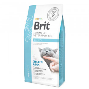 Brit Veterinary Diet GF bezgraudu sausā kaķu barība OBESITY 2kg