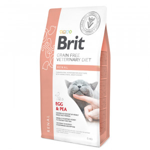 Brit Veterinary Diet GF bezgraudu sausā kaķu barība RENAL 2kg