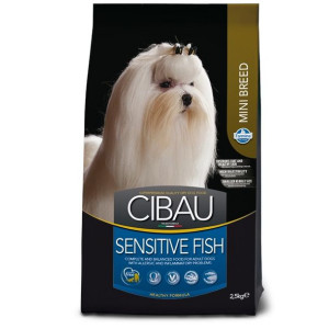 CIBAU SENSITIVE FISH MINI sausā barība suņiem Zivis 2.5kg