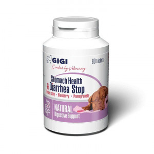 Gigi Stomach Health & Diarrhea Stop papildbarība suņiem Gremošanas uzlabošana, caureja N80