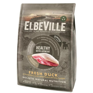 ElbeVille PUPPY JUNIOR ALL BREED Fresh Duck sausā barība kucēniem Svaiga pīles gaļa 4kg