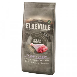 ElbeVille SENIOR ALL BREED Fit & Slim Fresh Turkey sausā suņu barība Svaiga tītara gaļa 11.4kg