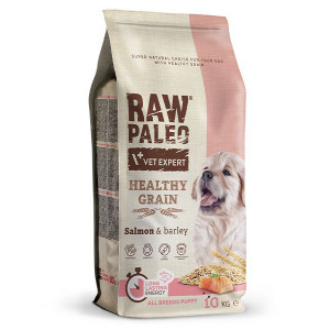 Raw Paleo HG PUPPY Salmon sausā barība kucēniem Lasis, mieži 10kg