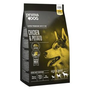 PrimaDog Adult Chicken Potato sausā suņu barība Vista, kartupeļi 2kg