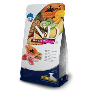 Natural & Delicious DOG TROPICAL LG PUPPY S mazgraudu sausā barība kucēniem Jērs 5kg