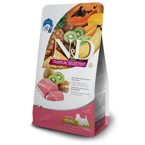 Natural & Delicious DOG TROPICAL LG ADULT S mazgraudu sausā barība suņiem Cūkgaļa 1.5kg