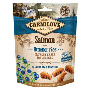 Carnilove Dog Snack Salmon & Blueberries gardums suņiem Lasis 200g