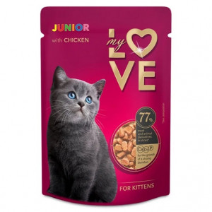 MJAU MY LOVE KITTEN konservi kaķēniem Vista mērcē 85g