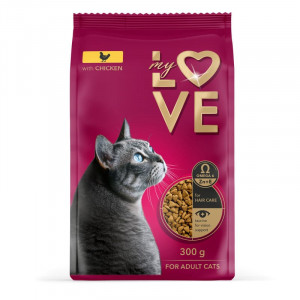 MJAU MY LOVE CHICKEN sausā barība kaķiem Vista 11kg