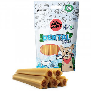 MR.BANDIT DENTAL STAR gardums suņiem Kociņi zobiem ar liellopu 70g