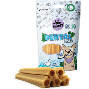 MR.BANDIT DENTAL STAR gardums suņiem Kociņi zobiem ar pīli 70g