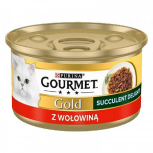 Gourmet Gold DELIGHTS kaķu konservi Liellops 85g