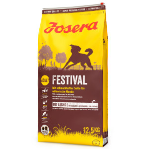 Josera Festival sausā barība izvēlīgiem suņiem Putnu gaļa, lasis 12.5kg