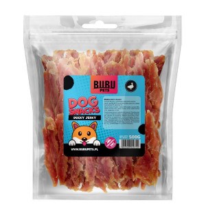 BUBU DUCK JERKY gardums suņiem Pīles filēja mīksta 500g