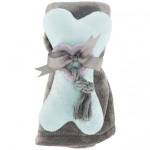 Trixie Junior Set plīša sega ar rotaļlietu kucēniem Grey Mint