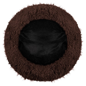 Fluffy Donut suņu kaķu guļvieta mājiņa Brown XL 90cm
