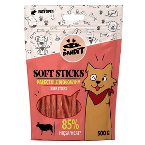 MR.BANDIT SOFT STICKS gardums suņiem Liellopu gaļas kociņi mīksti 500g