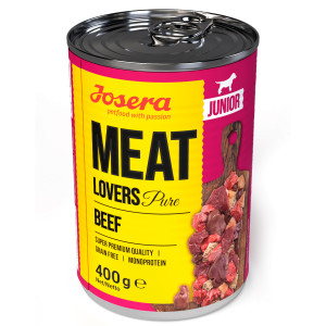 Josera Meatlovers Pure Monoprotein JUNIOR konservi kucēniem Liellops 400g