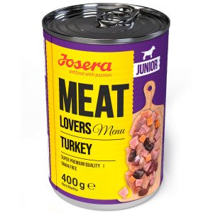 Josera Meatlovers Menu JUNIOR konservi kucēniem Tītars 400g