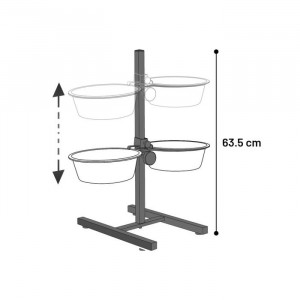 FLAMINGO DUO OTIS metāla statīvs ar bļodām L 4.0L ø27 cm