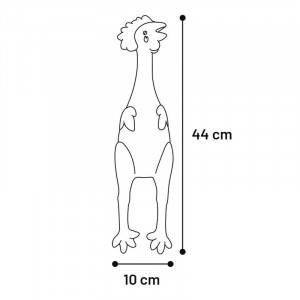 Flamingo Chicken lateksa rotaļļieta suņiem Vista ar skaņu 44cm