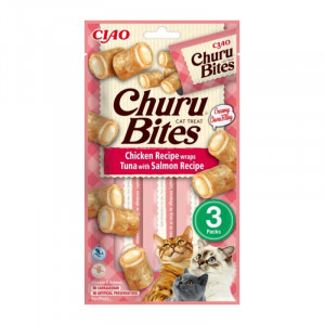 CHURU CAT BITES gardums kaķiem Tuncis, lasis 10g N3 (d.t. 22.09.2025.)