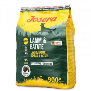 JOSERA LAMB BATATE bezgraudu sausā barība suņiem Jērs, saldie kartupeļi 900g