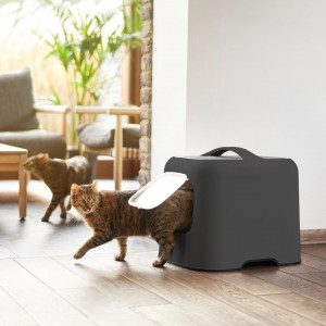 GIMCAT SMART OLIMPIA ANTRACITE slēgta kaķu tualete 51x39,5x44 cm