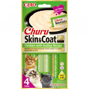 CHURU CAT SKIN & COAT biezenis kaķiem Vista, ķemmīšgliemenes 14g N4