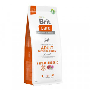 BRIT CARE HYPOALLERGENIC MEDIUM BREED LAMB sausā barība suņiem Jērs 12kg