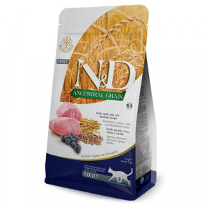 FARMINA N&D CAT LG LAMB & BLUEBERRY sausā barība kaķiem Jērs, mellenes 10kg