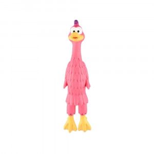 Flamingo lateksa rotaļļieta suņiem Pīle ar skaņu 38cm