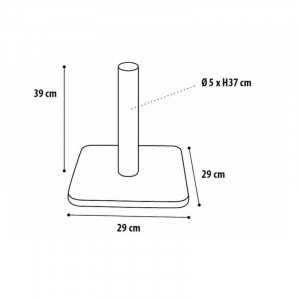 FLAMINGO POLE POLSET S BEIGE kaķu nagu asināmais 29x29x39cm