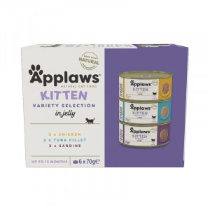 APPLAWS CAT KITTEN MULTIPACK JELLY konservi kaķēniem 6x 70g