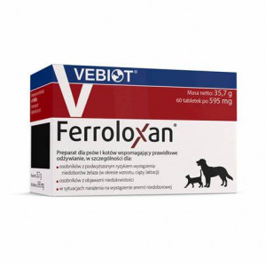 Ferroloxan Vebiot papildbarība suņiem, kaķiem Dzelzs deficīts N60