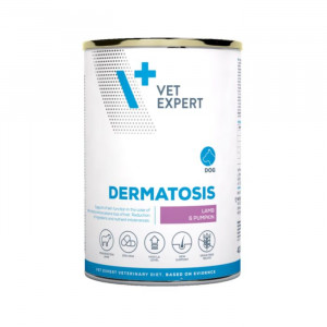VETEXPERT VD DOG DERMATOSIS LAMB & PUMPKIN suņu konservi Jērs 400g