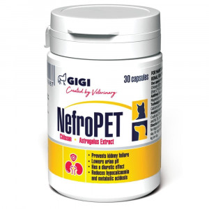 GIGI NEFROPET papildbarība suņiem kaķiem Nieres, urīnizvades sistema N30