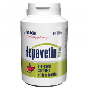 GIGI HEPAVETIN papildbarība suņiem kaķiem Aknu veselība N90