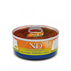 FARMINA N&D CAT PUMPKIN WILD BOAR & APPLE kaķu konservi Mežcūka 70g