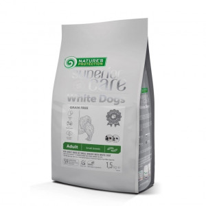 NATURE`S PROTECTION SUPERIOR DOG MINI WHITE sausā barība suņiem Kukaiņi 1.5kg
