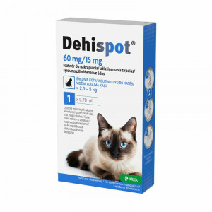 DEHISPOT SPOT 60MG/15MG &Scaron;ĶĪD 0.7ML KAĶIEM 2.5-5 kg N1