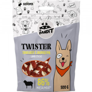 MR.BANDIT TWISTER LAMB gardums suņiem Nūjiņas ar jēru 16cm 500g