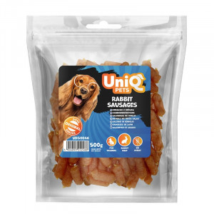 UniQ Pets Rabbit Sausages gaļas gardums suņiem ar trusi 500 g